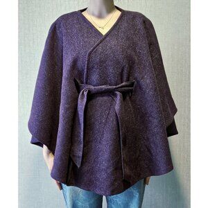 Wool-feel Belted Cape